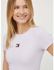 Tommy Jeans t-shirt női, lila