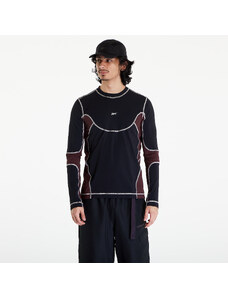 Férfi póló Reebok Ribbed Training Long Sleeve T-Shirt Bordeaux/ Black