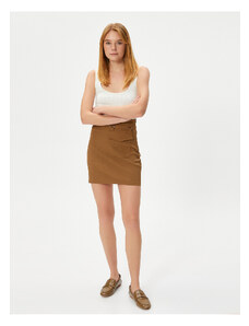 Koton Mini Skirt Normal Waist Cargo Pocket Textured