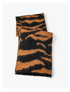 Koton Zebra Patterned Soft Textured Tassel Scarf