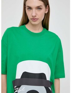 Karl Lagerfeld pamut póló x Darcel Disappoints női, zöld