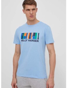 Helly Hansen pamut póló férfi, nyomott mintás