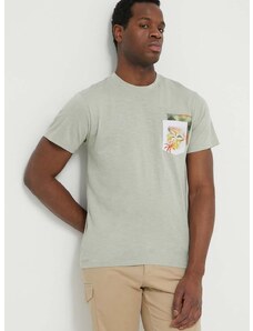 Bomboogie pamut póló zöld, férfi, nyomott mintás, TM8418TJSG4