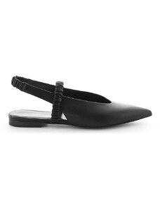 Kennel & Schmenger bőr balerina cipő Greta fekete, nyitott sarokkal, 31-12750