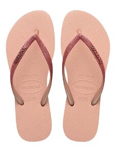 Havaianas flip-flop SLIM GLITTER II rózsaszín, női, lapos talpú, 4146975.9898