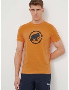 Mammut sportos póló Core narancssárga, nyomott mintás