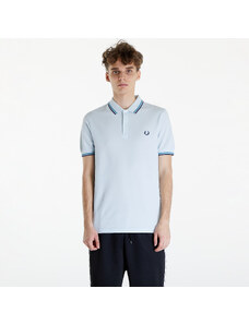 Férfi póló FRED PERRY Twin Tipped Fred Perry Shirt Light Ice/ Cyber Blue/ Midnight Blue