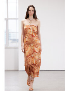 Trendyol Limited Edition Tile Back Detail Satin Maxi Woven Dress