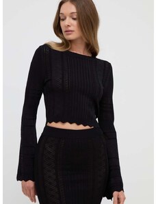Guess pulóver ADALINE könnyű, női, fekete, W4GR08 Z2U00