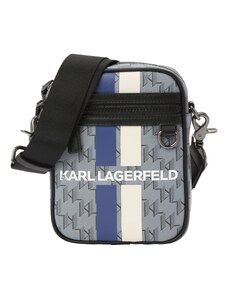 Karl Lagerfeld Válltáska 'KLASSIK' kobaltkék / szürke / fekete / fehér