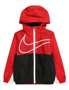 Nike Sportswear Átmeneti dzseki 'SWOOSH' piros / fekete / fehér