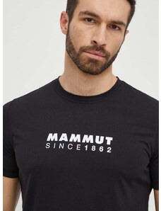 Mammut sportos póló Mammut Core fekete, nyomott mintás