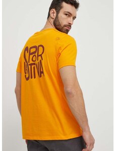 LA Sportiva t-shirt Back Logo narancssárga, férfi, nyomott mintás, F04102102