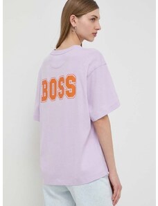 Boss Orange pamut póló női, lila