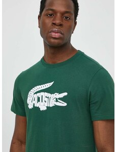 Lacoste t-shirt zöld, férfi, nyomott mintás