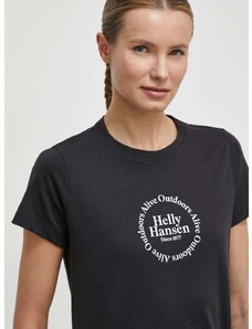 Helly Hansen pamut póló női, fekete
