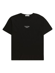 Calvin Klein Jeans Póló 'SERENITY' vízszín / ciánkék / fekete / fehér