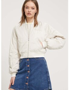 Tommy Jeans bomber dzseki női, bézs, téli, oversize