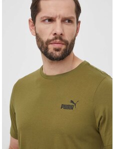 Puma t-shirt zöld, férfi, sima, 624264