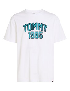 Tommy Jeans Póló ciánkék / fekete / fehér