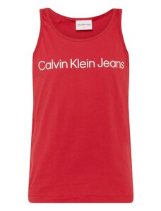 Calvin Klein Jeans Póló vérvörös / fehér