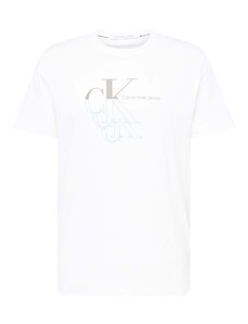 Calvin Klein Jeans Póló szürke / fehér