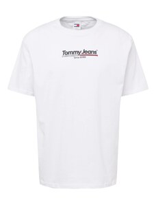 Tommy Jeans Póló sötétszürke / piros / fehér