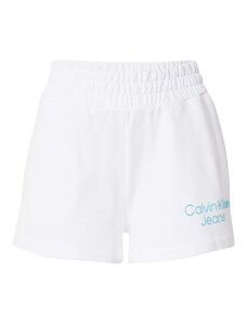 Calvin Klein Jeans Nadrág 'Institutional' azúr / fehér