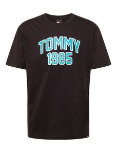 Tommy Jeans Póló vízszín / piros / fekete / fehér