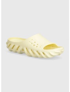 Crocs papucs Echo Slide sárga, női, platformos, 208170