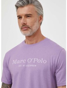 Marc O'Polo pamut póló lila, férfi, nyomott mintás