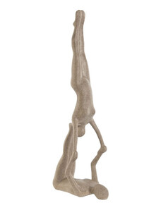 Dekoratív Figura Home ESPRIT Bézs szín Yoga 29,5 x 8 x 28 cm