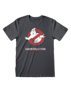 Unisex rövid ujjú póló The Ghostbusters Japanese Text Sötét szürke