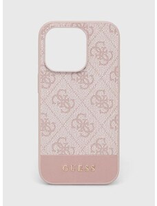Guess telefon tok iPhone 14 Pro 6,1" rózsaszín