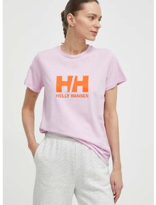 Helly Hansen pamut póló női, rózsaszín