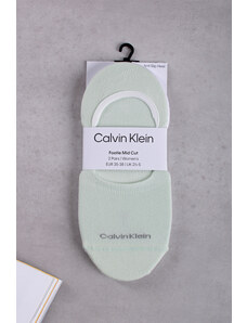 Calvin Klein Női menta-fehér balerina zokni Footie Mid-Cut - dupla csomagolás