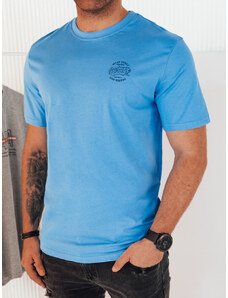 BASIC Világoskék férfi póló nyomtatással a mellkason RX5417