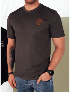 BASIC Sötétszürke férfi póló nyomtatással a mellkason RX5416