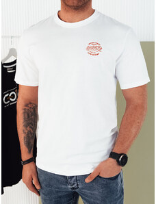 BASIC Fehér férfi póló nyomtatással a mellkason RX5415