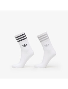 adidas Originals Férfi zoknik adidas Mid-Cut Glitter Crew Socks 2-Pack White/ Grey Two/ Black