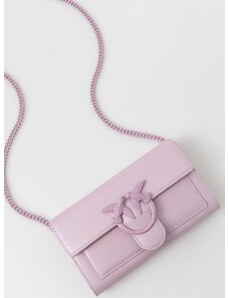 Pinko bőr pénztárca lila, női, 100062.A124
