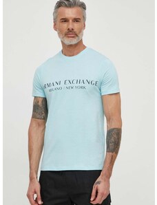 Armani Exchange t-shirt férfi, nyomott mintás