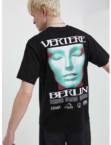 Vertere Berlin pamut póló SLEEPWALK fekete, nyomott mintás, VER T238