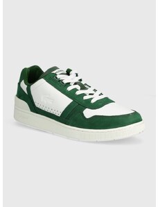 Lacoste bőr sportcipő T-Clip Contrasted Leather zöld, 47SMA0070