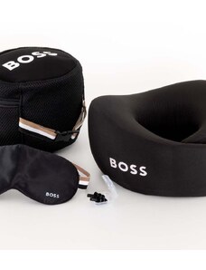 BOSS utazási szett - szemkötő, nyakpárna és füldugó Black Travel Kit 3 db