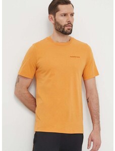 Peak Performance pamut póló narancssárga, férfi, sima