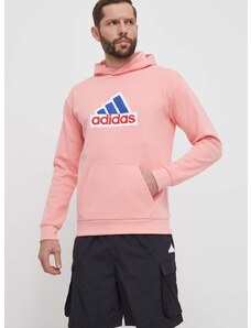 adidas felső rózsaszín, férfi, nyomott mintás, kapucnis, IS9597
