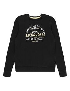 Jack & Jones Junior Tréning póló 'Minds' pasztellsárga / fekete / fehér