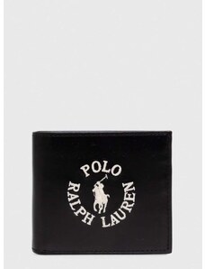 Polo Ralph Lauren bőr pénztárca fekete, férfi