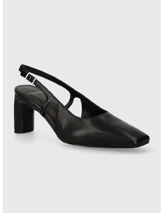 Vagabond Shoemakers bőr flip-flop VENDELA fekete, magassarkú, nyitott sarokkal, 5723-101-20